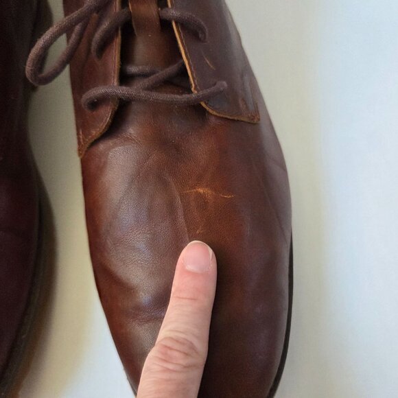 Timberland Chukka Boots Mens 11.5 Brown Leather Yorkdale Lace Up Ortholite A22GK - Picture 5 of 14